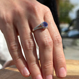 Round Halo Split Shank Gold Ring