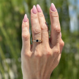 Two Piece Round Solitaire Eternity Gold Ring