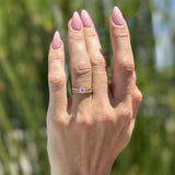 Two Piece Round Solitaire Eternity Gold Ring