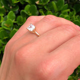 Princess Cut Solitaire Gold Ring