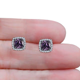 Cushion Cut Stud Earrings