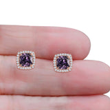 Cushion Cut Stud Earrings