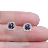Cushion Cut Stud Earrings