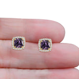 Cushion Cut Stud Earrings