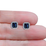 Cushion Cut Stud Earring