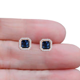 Cushion Cut Stud Earring