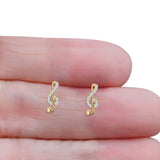 Music Note Stud Earrings