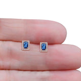 Rectangle Stud Earrings
