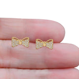 Ribbon Bow Stud Earrings