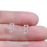 Cat Stud Earrings