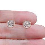 Round Stud Earrings