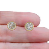 Round Stud Earrings