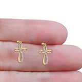 Cross Fishhook Earring