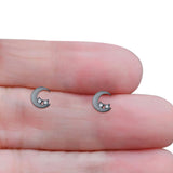 Moon & Star Stud Earrings