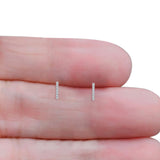 Line Bar Stud Earrings