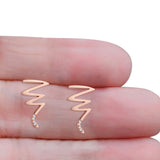 Zig Zag Stud Earrings