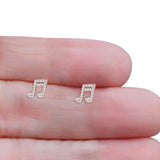 Musical Note Stud Earrings