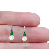 Drop Dangle CZ Stud Earrings