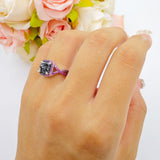 Art Deco Cushion Cut Halo Infinity Twist Ring