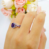 Art Deco Cushion Cut Halo Infinity Twist Ring