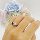 Three Stone Round Hidden Halo Trellis Ring