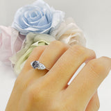 Three Stone Round Hidden Halo Trellis Ring