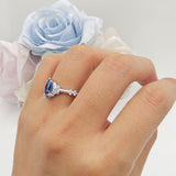 Marquise Halo Beaded Ring