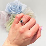 Pear Teardrop Halo Solitaire Ring