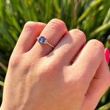 Vintage Style Oval Natural Stone Trillium Ring