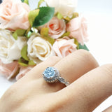 Art Deco Halo Engagement Ring