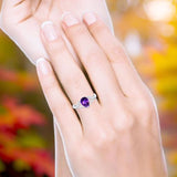 Art Deco Pear Teardrop Natural Stone Ring