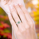 Art Deco Pear Teardrop Natural Stone Ring