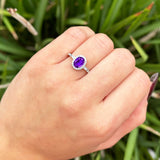 Vintage Style Oval Natural Stone Art Deco Ring