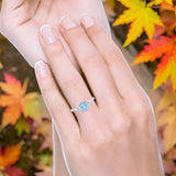 Oval Natural Stone Art Deco Ring