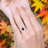 Oval Natural Stone Art Deco Ring