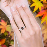 Oval Natural Stone Art Deco Ring