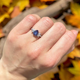 Art Deco Pear Teardrop Natural Stone Ring