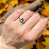 Art Deco Pear Teardrop Natural Stone Ring