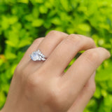 Two Piece Round Natural Stone Ring