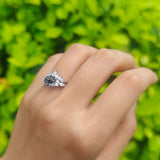 Two Piece Round Natural Stone Ring