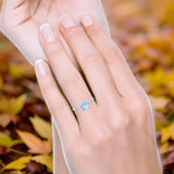 Art Deco Oval Natural Stone Solitaire Ring