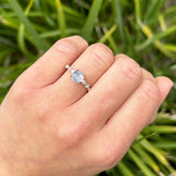 Petite Dainty Round Natural Stone Ring