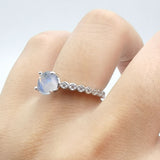 Vintage Style Round Natural Stone Ring