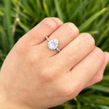 Vintage Style Pear Teardrop Natural Stone Ring