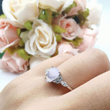 Vintage Style Pear Teardrop Natural Stone Ring