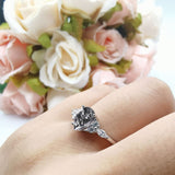 Vintage Style Pear Teardrop Natural Stone Ring