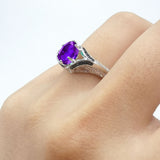 Two Tone Oval Natural Stone Ring