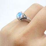 Two Tone Oval Natural Stone Ring