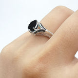 Two Tone Oval Natural Stone Ring