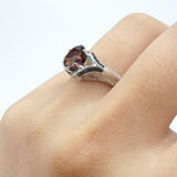 Two Tone Oval Natural Stone Ring